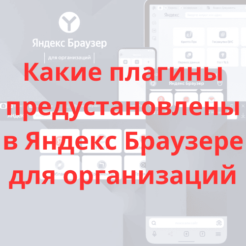 Какие плагины предустановлены в Яндекс Браузере для организаций и как добавить свои